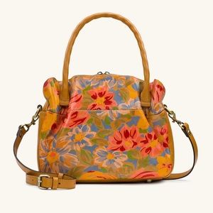Patricia Nash ASHFORD Crossbody Satchel Citrus Rose NWT.